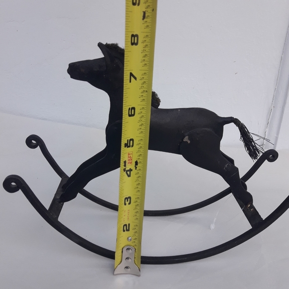 Vintage Metal Rocking Horse Home Decor  Vintage Display Toy Americana Folk Art - Picture 13 of 16